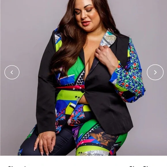 BOGO!!!!POP ART BLAZER WITH STRAIGHT-LEG PANTS~ - Picture 4 of 8